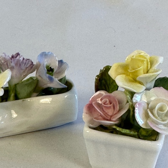 CoalPort Bone China of England Miniature Floral Boutique - set of 2 - Picture 6 of 15